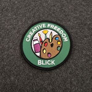 FREE With A Purchase, Just Ask! Creative Freedom Blick Embroidered Iron-On Patch